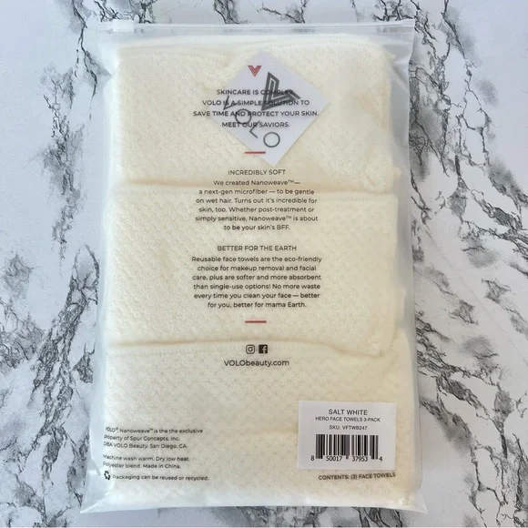 Volo Beauty Hero Face Towels, 3 pack - Picture 3 of 6